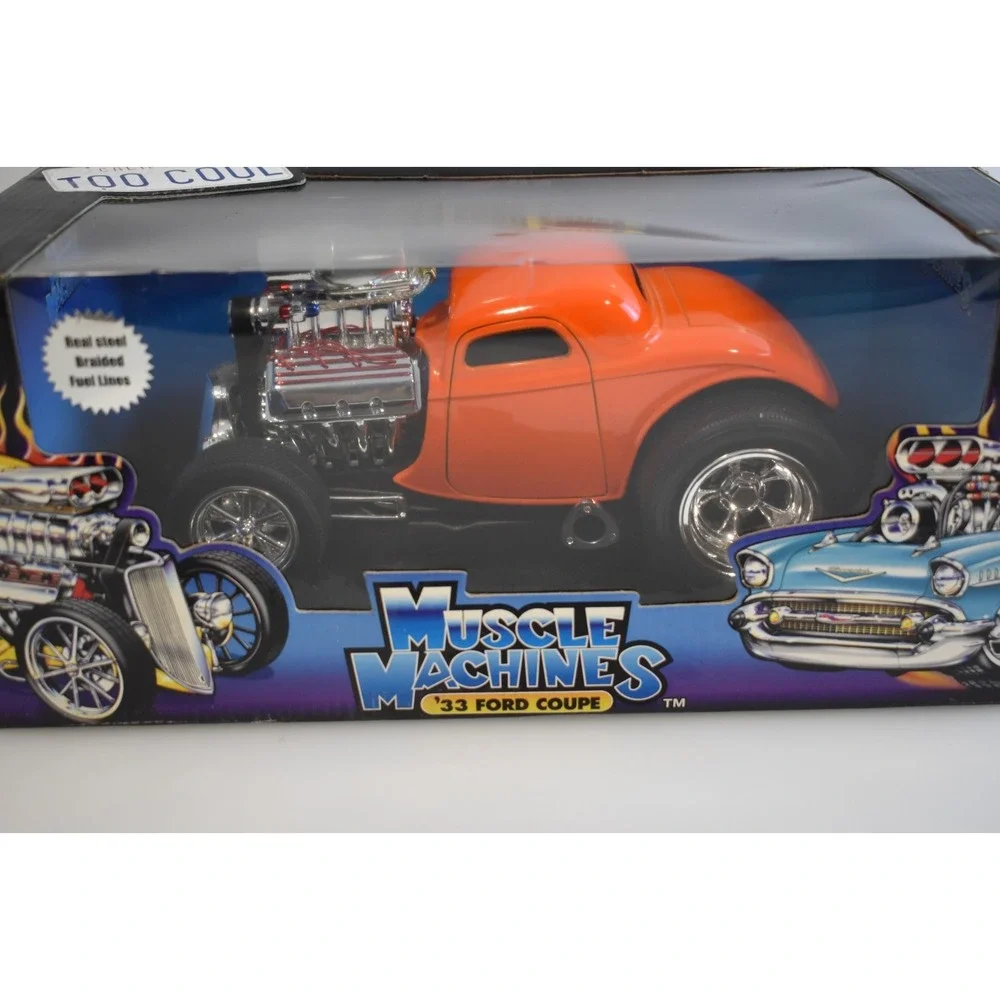 Muscle Machines Too Cool Orange '33 Ford Coupe 1:18 In Box